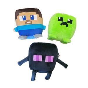 Minecraft Cuutopia Plush LOT 10" Creeper,‎ Steve, Enderman Plush Collectible Toy